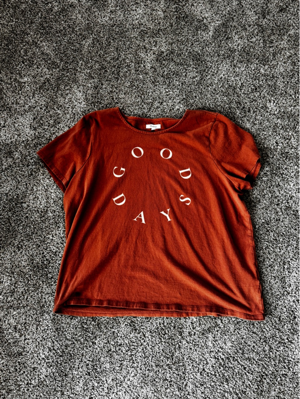 Madewell Rust Orange 'Good Days' Short Sleeve Tee
